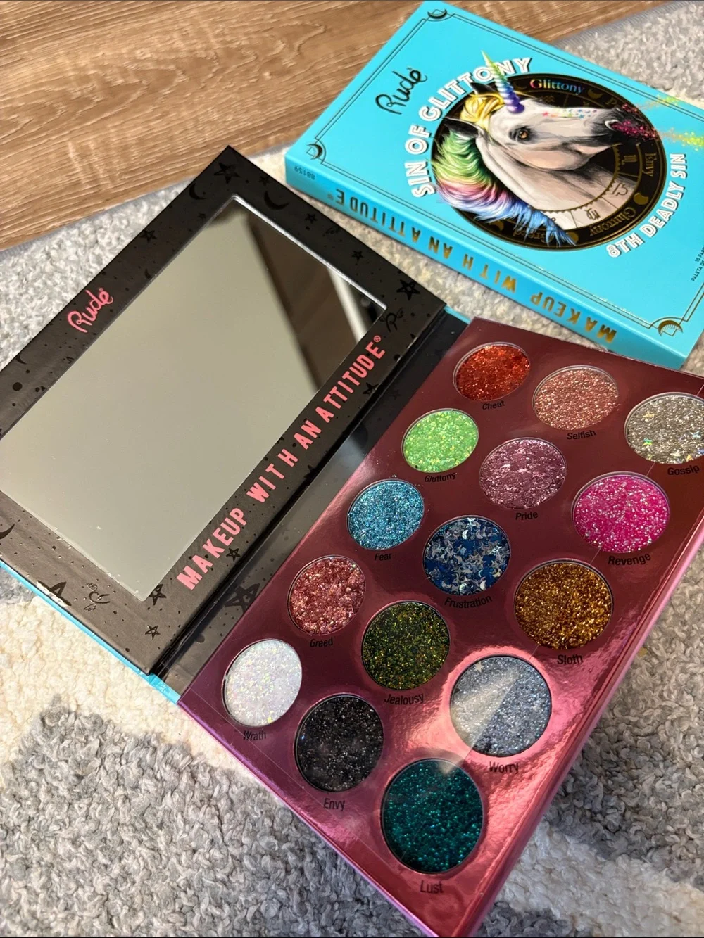 New RUDE Sin of Gluttony Glitter Palette